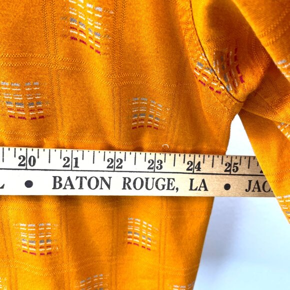 AXIS Men’s 100% Mercerized Cotton Orange Textured Pattern Polo Shirt Size XL - Picture 9 of 9